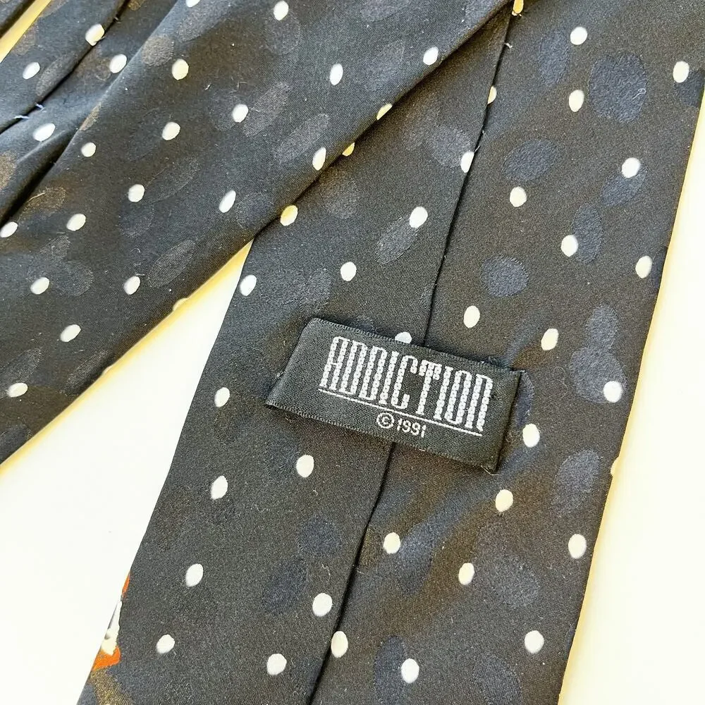 Vintage Addiction‎ Christmas 100% Silk Neck Tie Santa Claus Holiday Festive